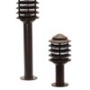 Balizador com aletas para iluminação de jardim